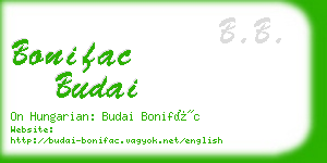 bonifac budai business card